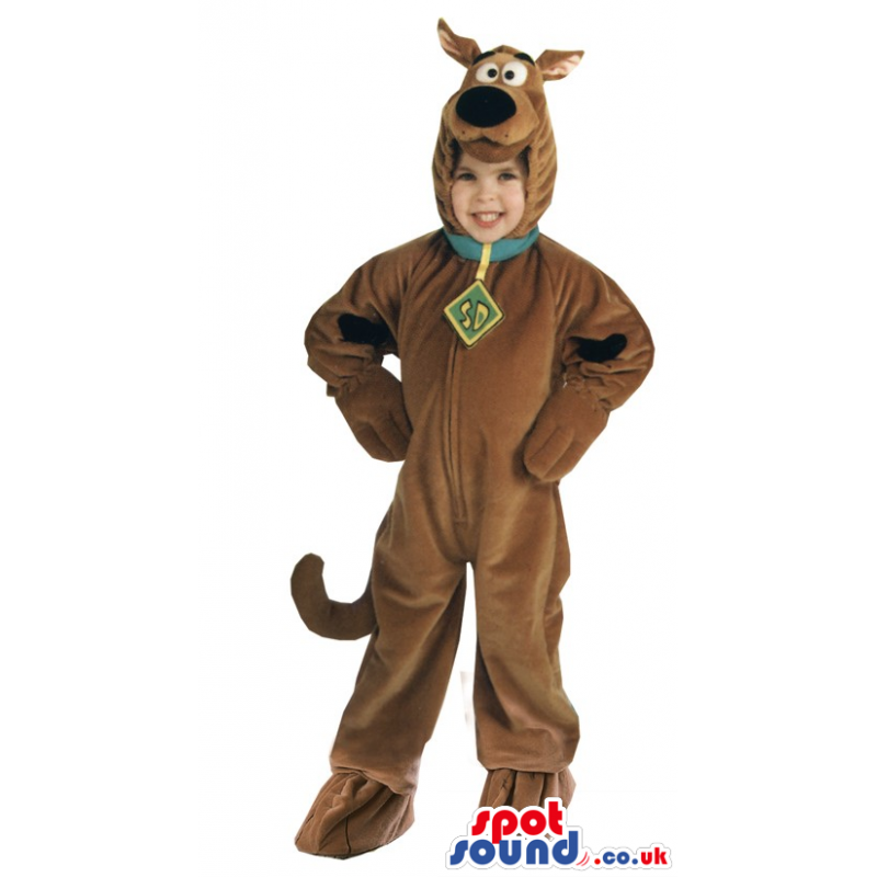 Cute Scooby-Doo Cartoon Character Children Size Plush Costume -