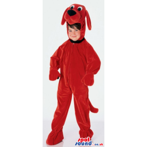 Cute Red Dog Children Size Plush Costume Disguise - Custom