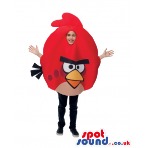 Cute Red Angry Birds Character Children Size Costume. - Custom