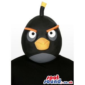 Cute Black Angry Birds Character Adult Size Mask Head - Custom