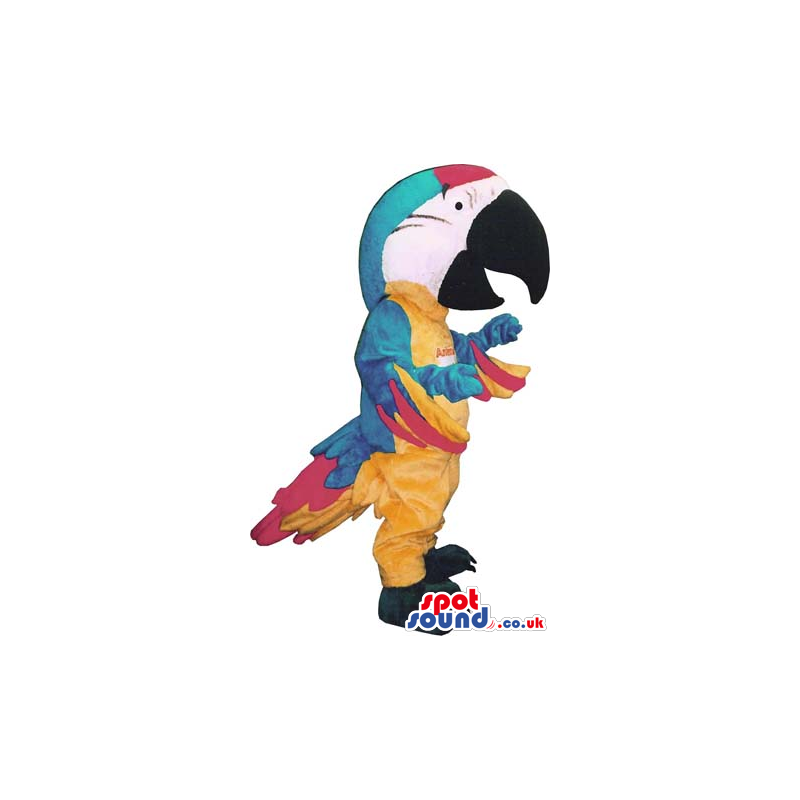 Amazing Colorful Parrot Plush Mascot With Huge Head And Beak -