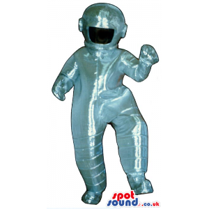 Customizable Metallic Shinny Astronaut Mascot With No Face -