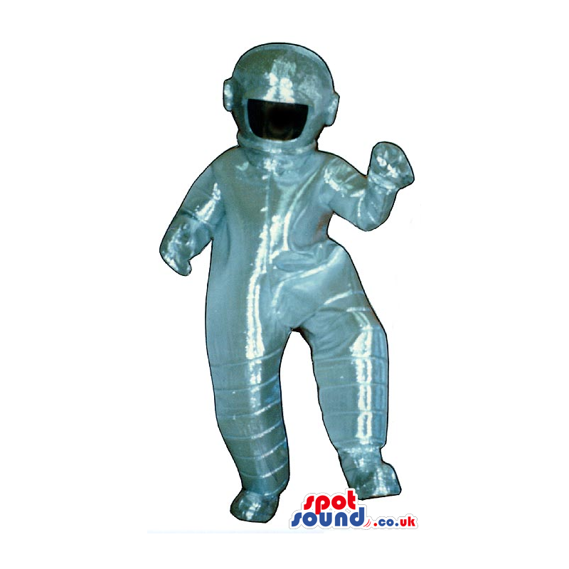 Customizable Metallic Shinny Astronaut Mascot With No Face -