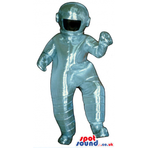 Customizable Metallic Shinny Astronaut Mascot With No Face -