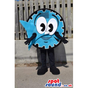 Amazing Big Blue Clock Timer Mascot With A Happy Face - Custom