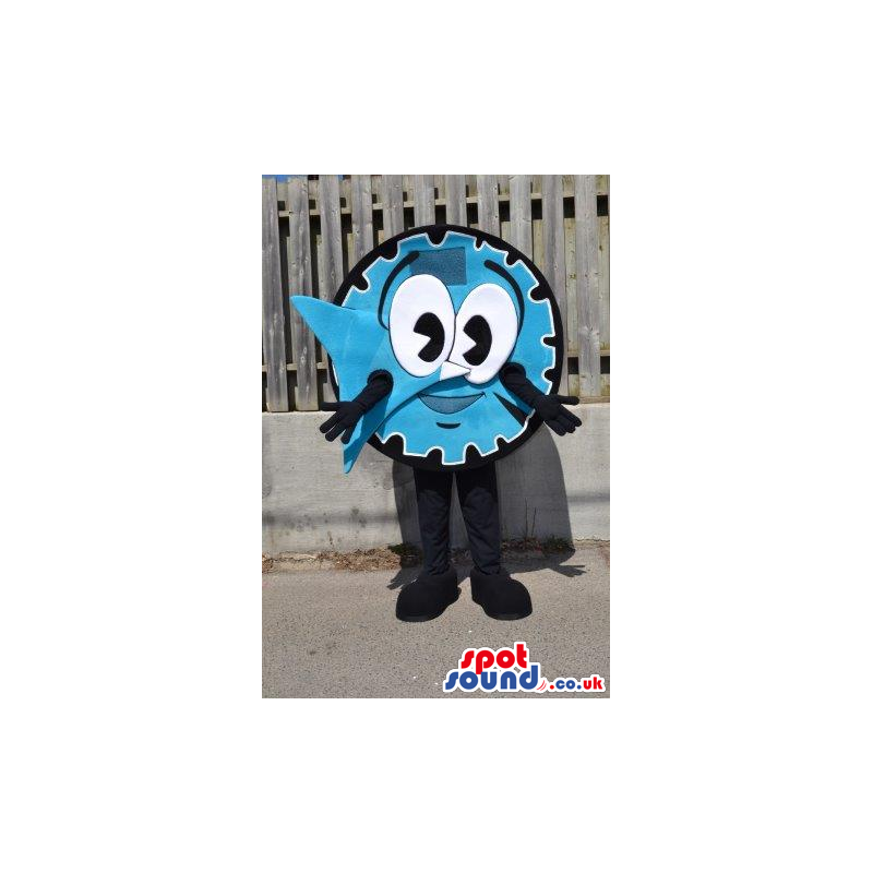 Amazing Big Blue Clock Timer Mascot With A Happy Face - Custom