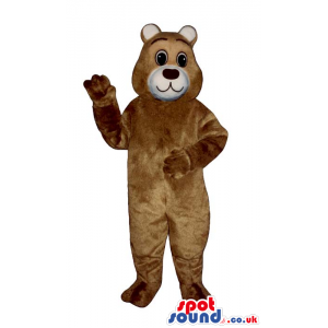 Classic Brown Bear Plush Mascot With A Happy Face - Custom