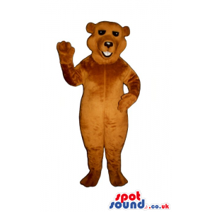 Customizable Plain All Brown Bear Animal Plush Mascot - Custom