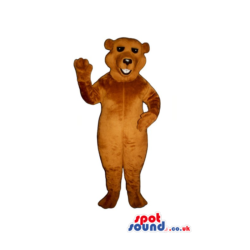 Customizable Plain All Brown Bear Animal Plush Mascot - Custom