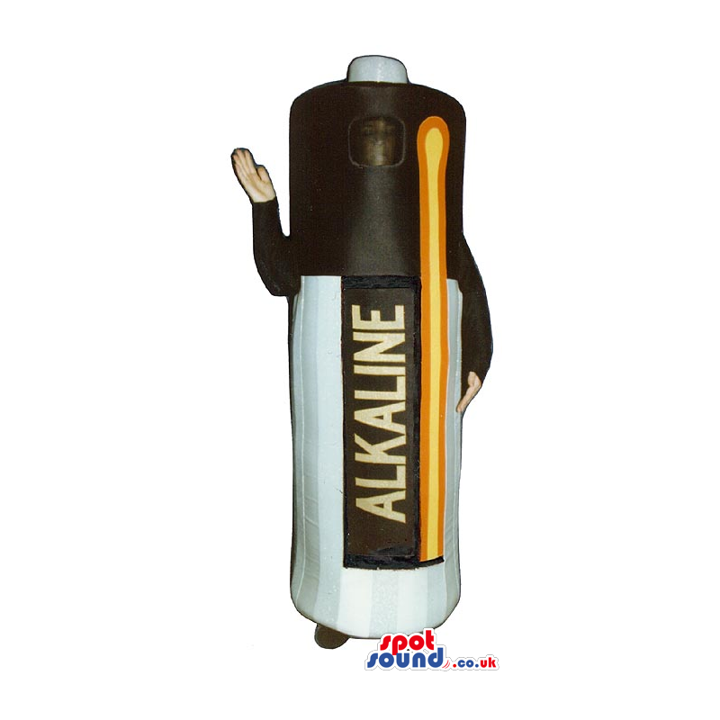 Customizable Funny Alkaline Triple-A Battery Mascot With No