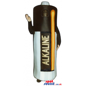 Customizable Funny Alkaline Triple-A Battery Mascot With No