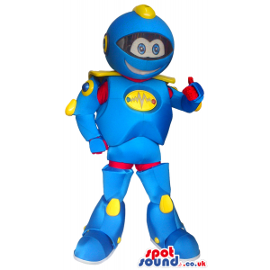 Amazing Big Blue And Yellow Cute Robot Toy Mascot - Custom