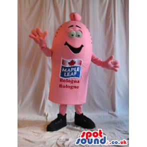 Pink Mapel Syrup Bottle Plush Mascot With Logo Na Text - Custom