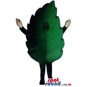 Funny Big Green And Black Leaf Plush Mascot With No Face -