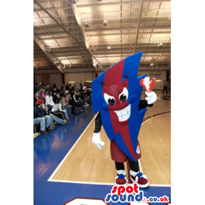 Cool Blue And Red Thunder Strike Customizable Mascot - Custom