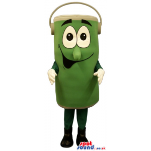 Customizable Funny Cartoon Green Can Plush Mascot - Custom