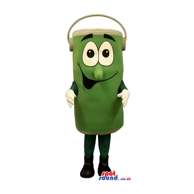 Customizable Funny Cartoon Green Can Plush Mascot - Custom