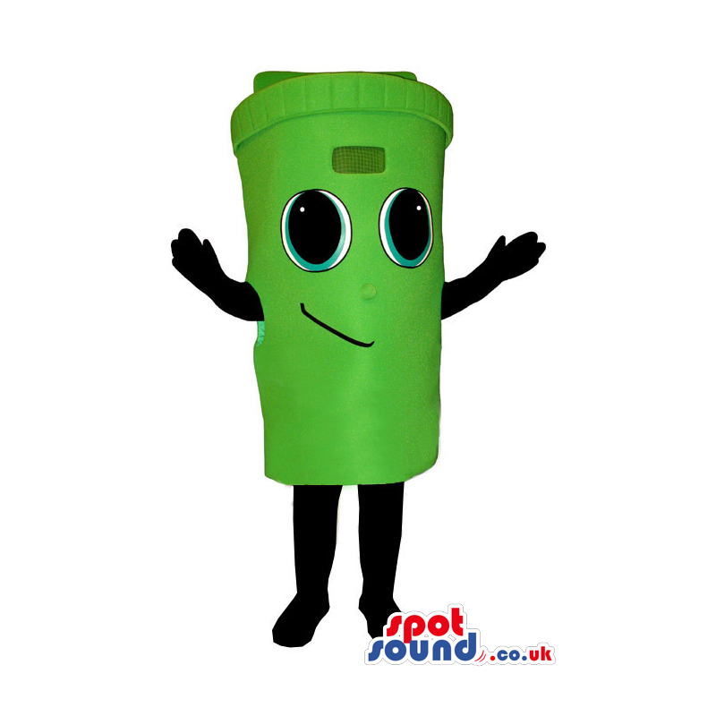 Cute Green Trash Can Or Recycling Box Plush Mascot - Custom
