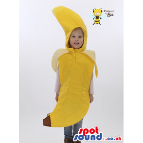 Funny Yellow Banana Fruit Plush Children Size Costume - Custom