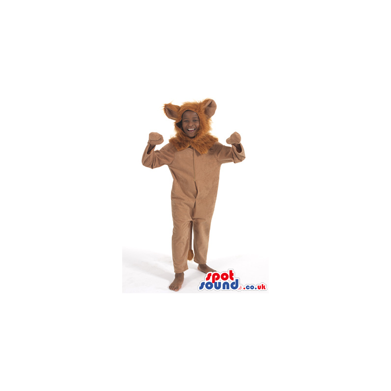 Funny Brown Lion Animal Plush Children Size Costume - Custom