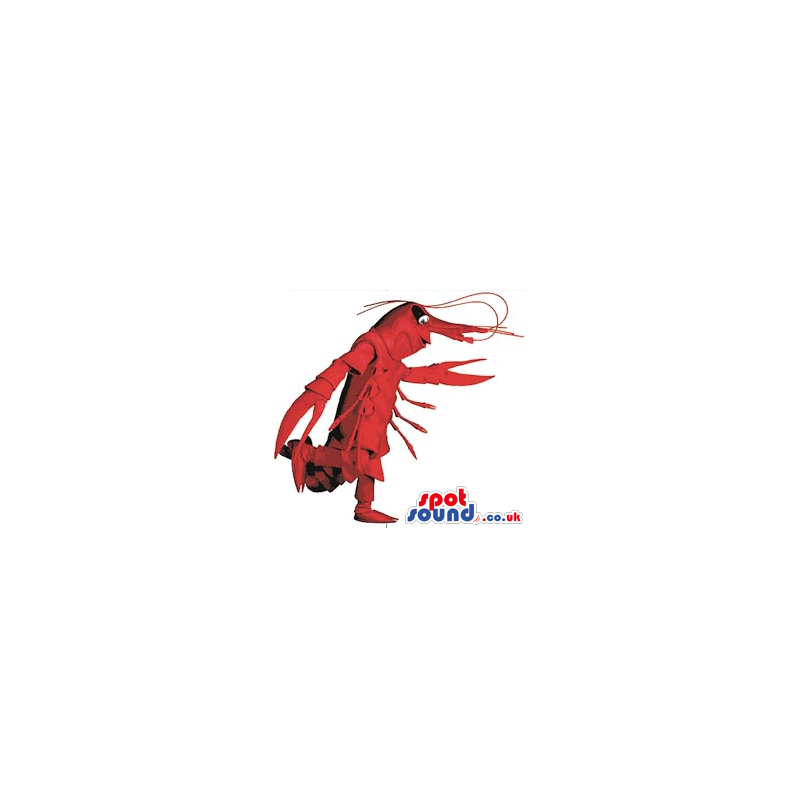 Cool Customizable Red Plush Shrimp Or Lobster Mascot - Custom