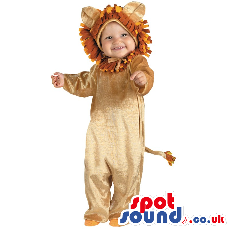 Cute Halloween Beige Lion Baby Child Size Costume Disguise -