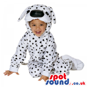 Dalmatian Dog Plush Baby Size Costume With Black Nose - Custom