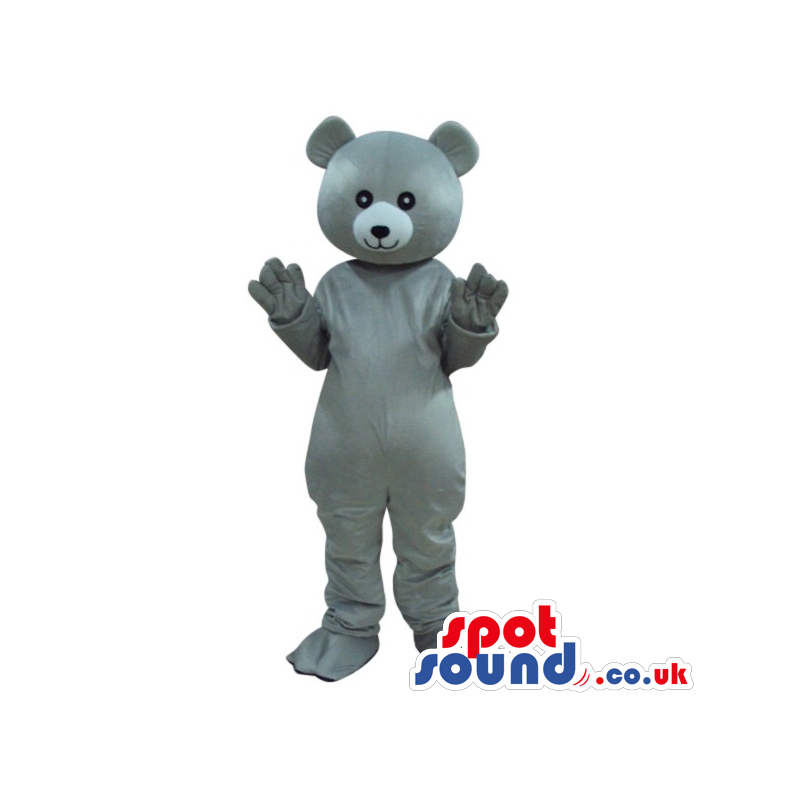 Customizable Cute All Grey Teddy Bear Plush Mascot - Custom