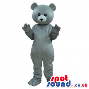 Customizable Cute All Grey Teddy Bear Plush Mascot - Custom