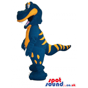 Cute Fantasy Cartoon Blue And Yellow Dragon Plush Mascot -