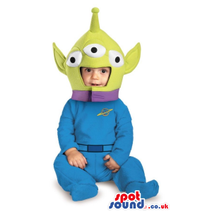 Funny Toy Story Alien Plush Halloween Baby Size Costume -