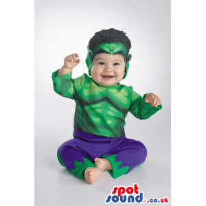 Cool Hulk Comic Cartoon Character Baby Size Costume - Custom