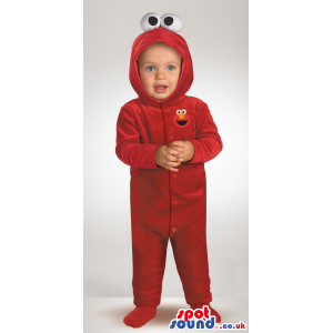 Cute Red Sesame Street Elmo Plush Baby Size Costume - Custom