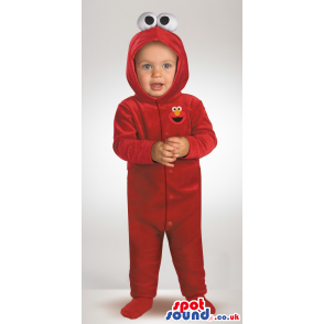 Cute Red Sesame Street Elmo Plush Baby Size Costume - Custom