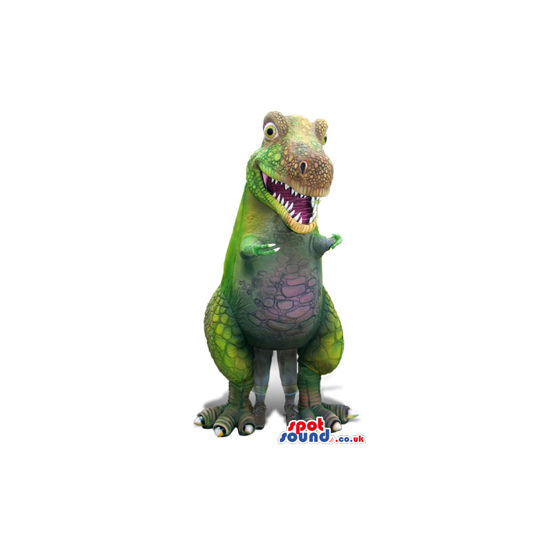 Amazing Realistic Green Dinosaur Mascot Or Air Big Doll -