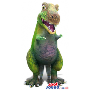 Amazing Realistic Green Dinosaur Mascot Or Air Big Doll -