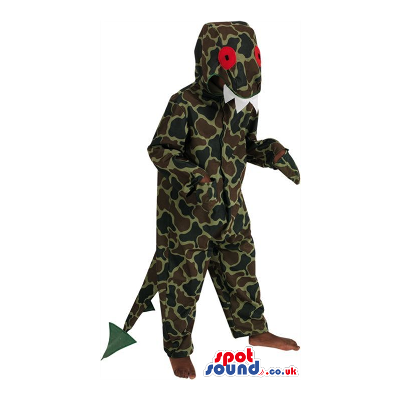 Dragon Children Size Costume With Camouflage Pattern - Custom