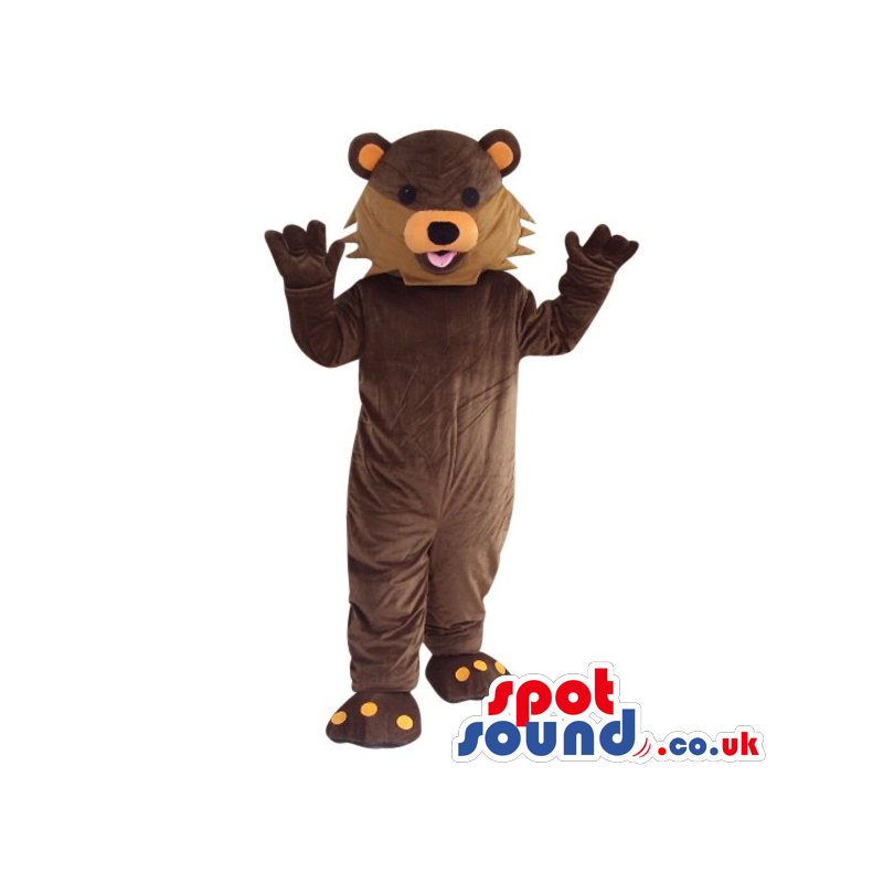 Customizable Brown Fantasy Cartoon Bear Plush Mascot - Custom