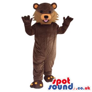 Customizable Brown Fantasy Cartoon Bear Plush Mascot - Custom