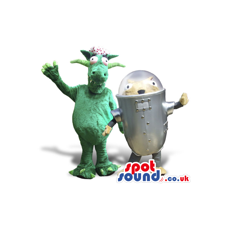 Cute Cartoon Two Different Alien Couple Space Plush Mascots -