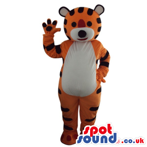 Fantasy Orange Tiger Plush Mascot With White Belly - Custom