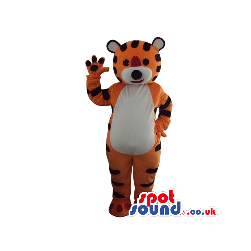 Fantasy Orange Tiger Plush Mascot With White Belly - Custom