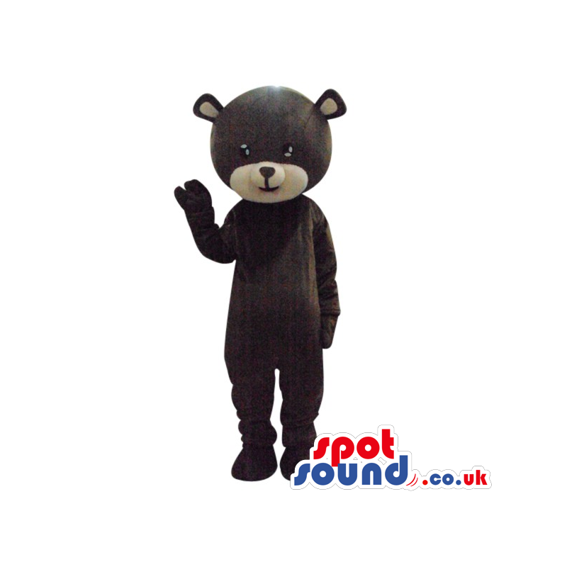 Cute Grey Teddy Bear Plush Mascot With Small Ears - Custom