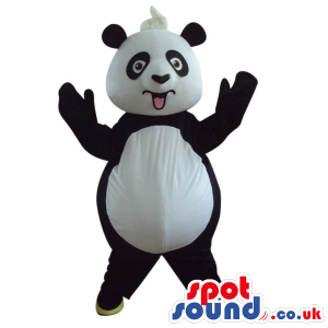 Customizable Baby Cute Panda Bear Plush Mascot With Round Belly