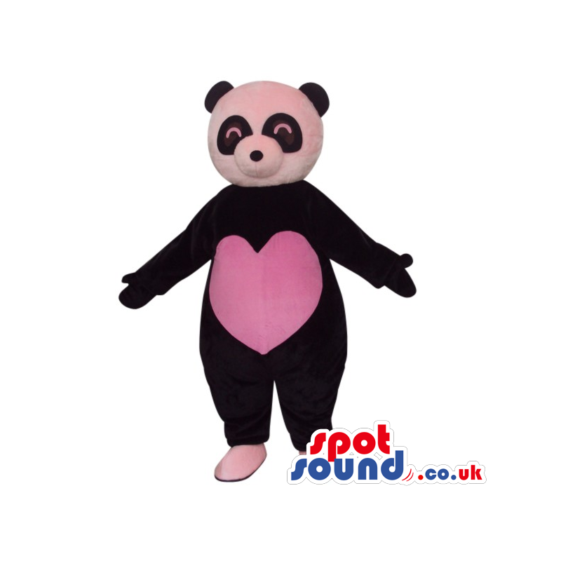 Customizable Cute Panda Bear Plush Mascot With A Big Heart -