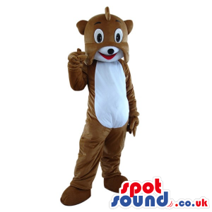 Customizable Fantasy Brown And White Teddy Bear Plush Mascot -