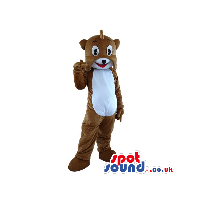Customizable Fantasy Brown And White Teddy Bear Plush Mascot -