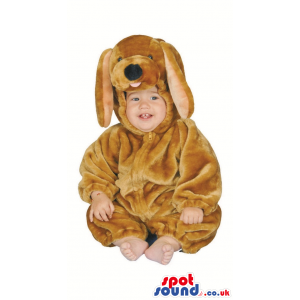 Cute Brown Dog With Long Ears Baby Size Funny Costume - Custom