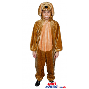 Cute Brown Dog With Long Ears Adult Size Funny Costume - Custom