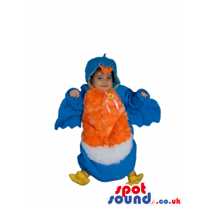 Cute Blue And Orange Bird Baby Size Funny Costume - Custom